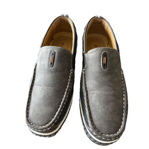 Alberto Fellini  Sport Loafers Men’s Size 9.5 Faux Leather Boat Style Gray Shoes